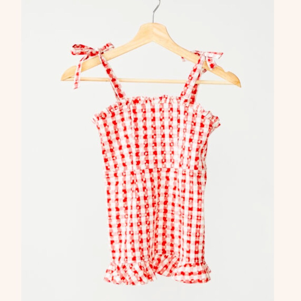 Bardot junior red gingham dress